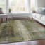 Machine Washable Indoor/Outdoor Xhevrie Olive Rug-1116620224