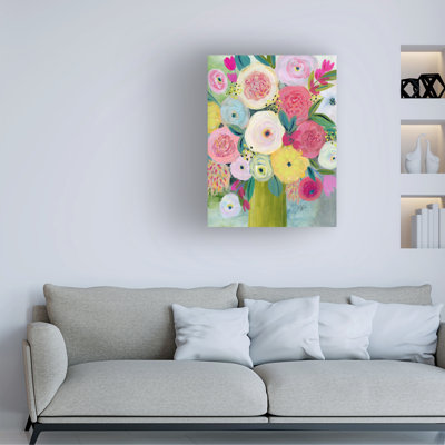 Wrapped Canvas Wall Art - Suzanne Allard 'Tender is the Morning Vertical' Wall Art for Living Room, Bedroom, or Office Décor  - 24x32