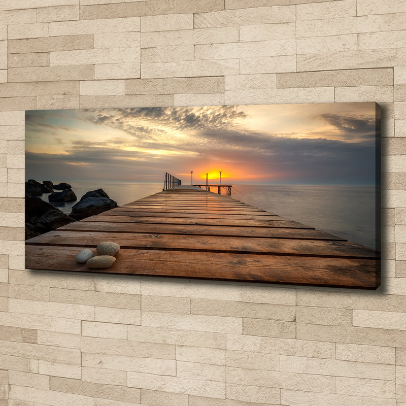 Wooden Pier - Wrapped Canvas Print