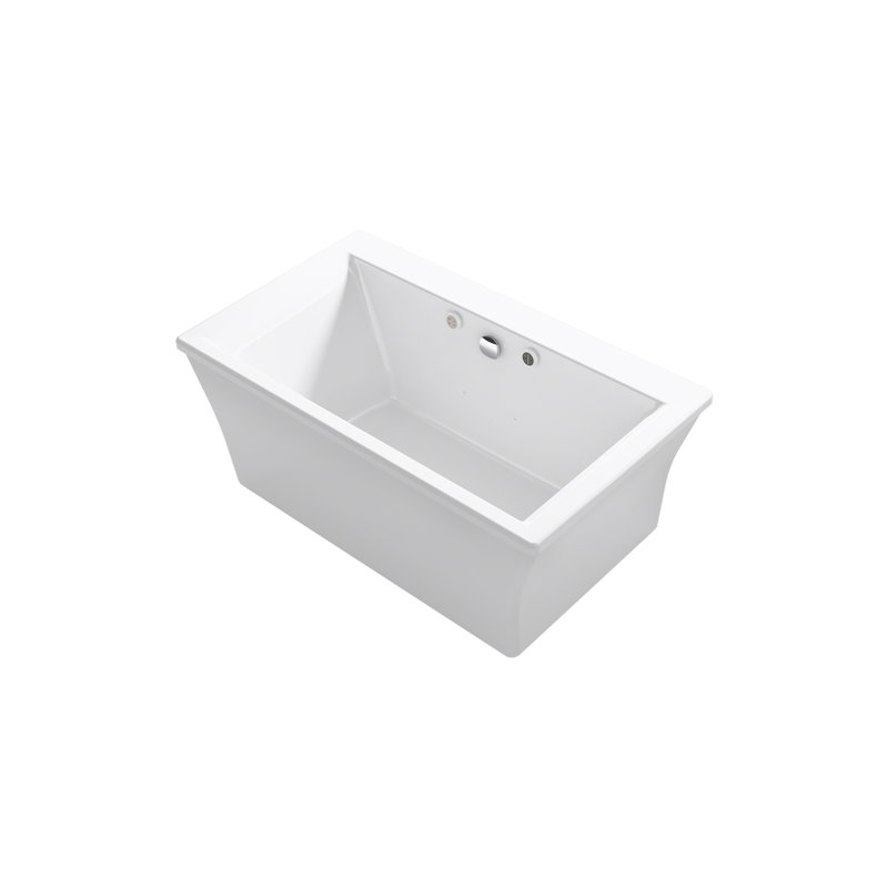 Mariposa 72" x 36" Alcove/Tile in Air Acrylic Bathtub, Biscuit, Right
