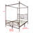 Zelai Metal Canopy Bed-761839251-761839252