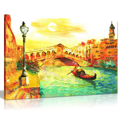 Orange Venice - Wrapped Canvas Print