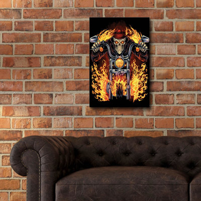«Harley Design Art» par FlyLand Designs, art mural en verre acrylique, 16 po x 24 po