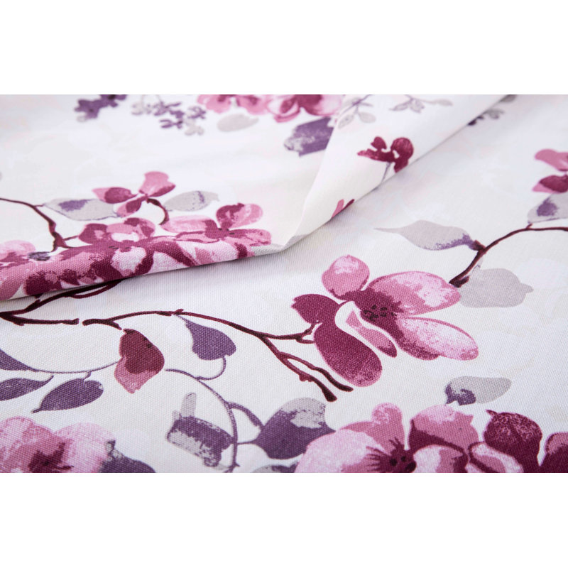 Stuyvesant Eyelet Fully Lined Curtains Pair, Pink, 168 x 229 cm