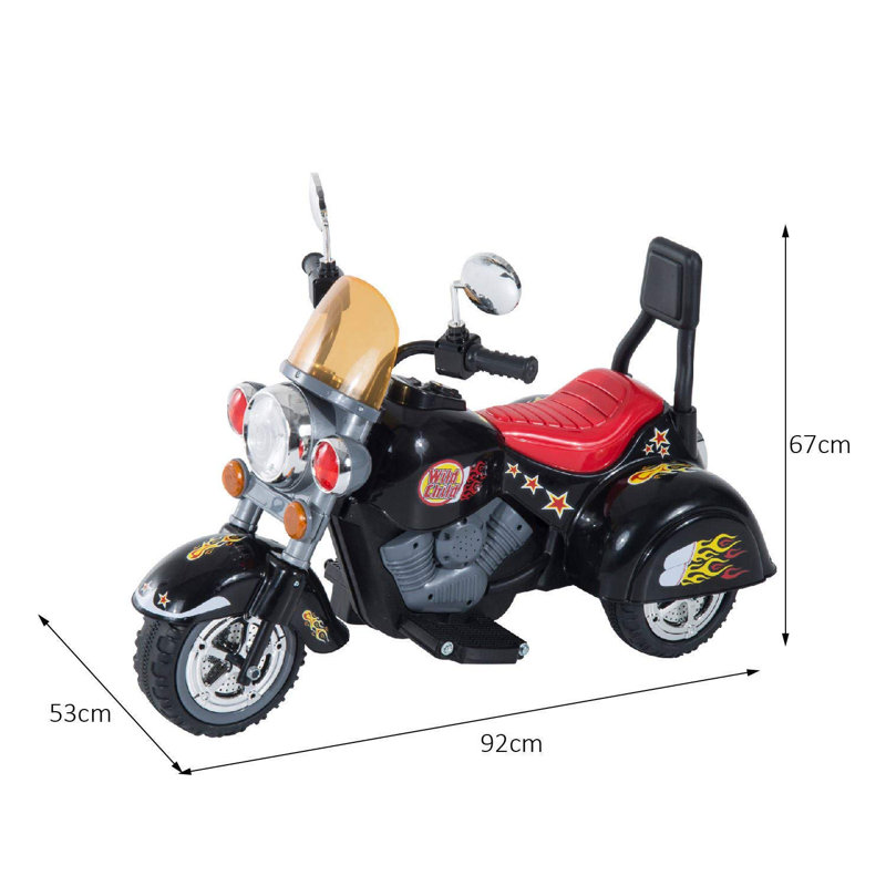 Coleman Kids Electric Motorbike 6V Battery Powered for 3-6 Years, Black