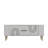 Catena Modern TV Stand, White & Gold, 47.2 x 19.0 x 10.4 inches | 100% Melamine Coated Particle Board, Wall-Mountable, Shelf Dimensions: 34.1 x 11.4 inches | Stylish Geometric Design for Living Room & Entertainment Spaces-108199879