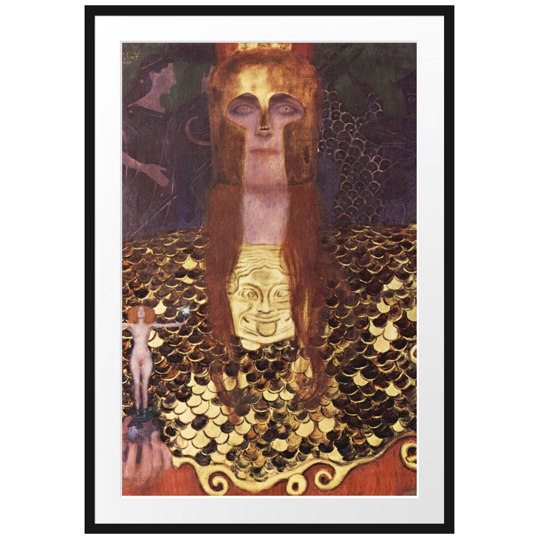 Gerahmter Kunstdruck Minerva Or Pallas Athena von Gustav Klimt