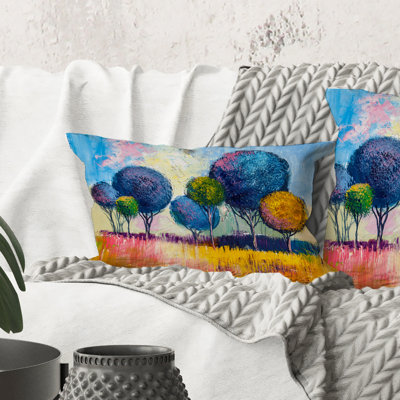 Coussin Rectangle, Autumn Fantasy Trees III - Modern Printed