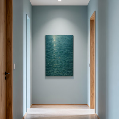 Scenic & Cityscapes Ocean Waves Sunlight Reflection Swimmer Ripple Surface Calm Blue