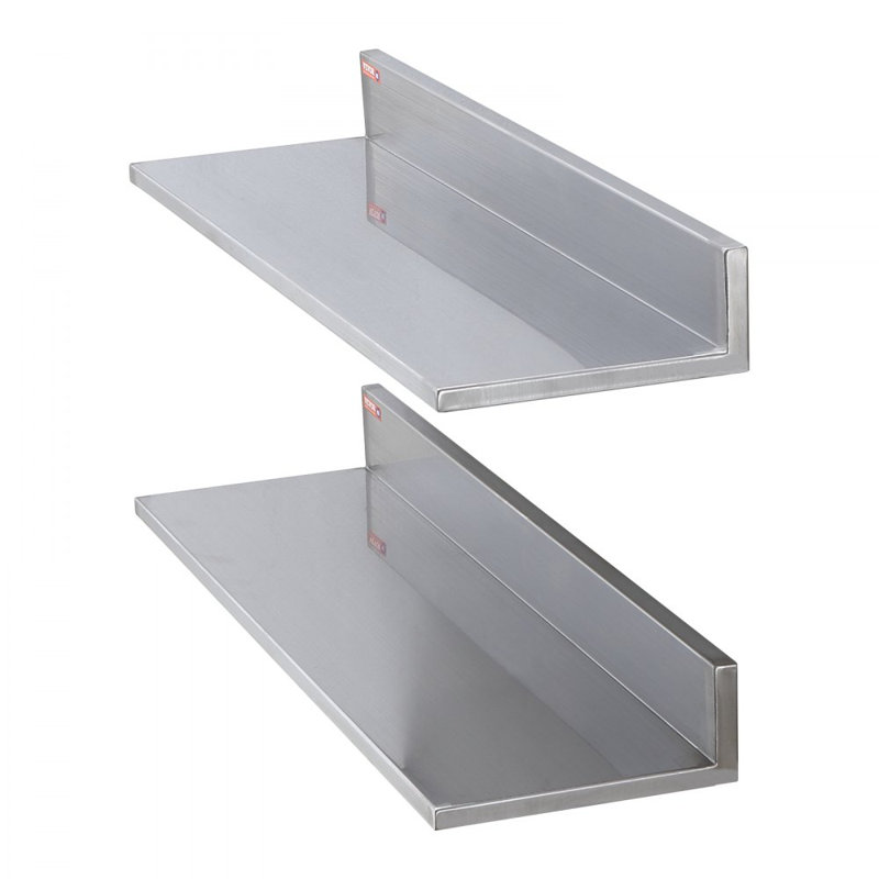L-Shaped Metal Floating Shelf, 3.4" H x 30" W x 8.6" D