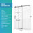 56" - 60" W X 76" H Single Sliding Shower Door, Frameless Bathroom Sliding Door With 1/4" (6Mm) Tempered Glass For Walk-In Shower, Matte Black-123210100