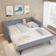 Lit de jour confortable avec couchette, port USB et adorable forme de vague-100782040