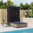  Double Sun Lounger With Roof And Curtains Gray Poly Rattan-258480098