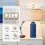 Lampe de table moderne en céramique 21 "avec lumière à 3 intensités pour la chambre à coucher et le salon-354375776