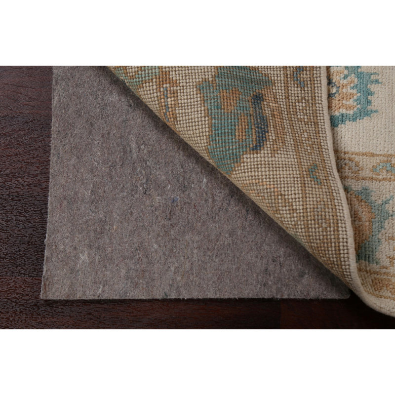 Tapis unique en coton 5 pi 10 po x 4 pi 10 po Hailly beige et ivoire
