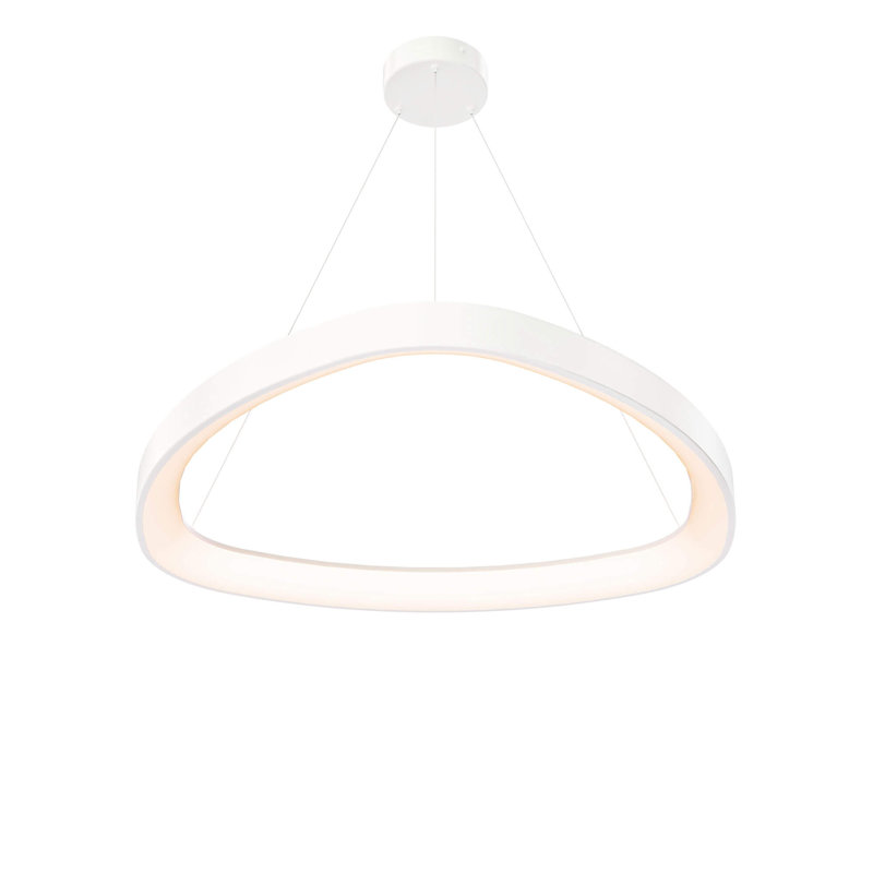 Luminaire suspendu simple à 1 lumière Cyndy, Blanc
