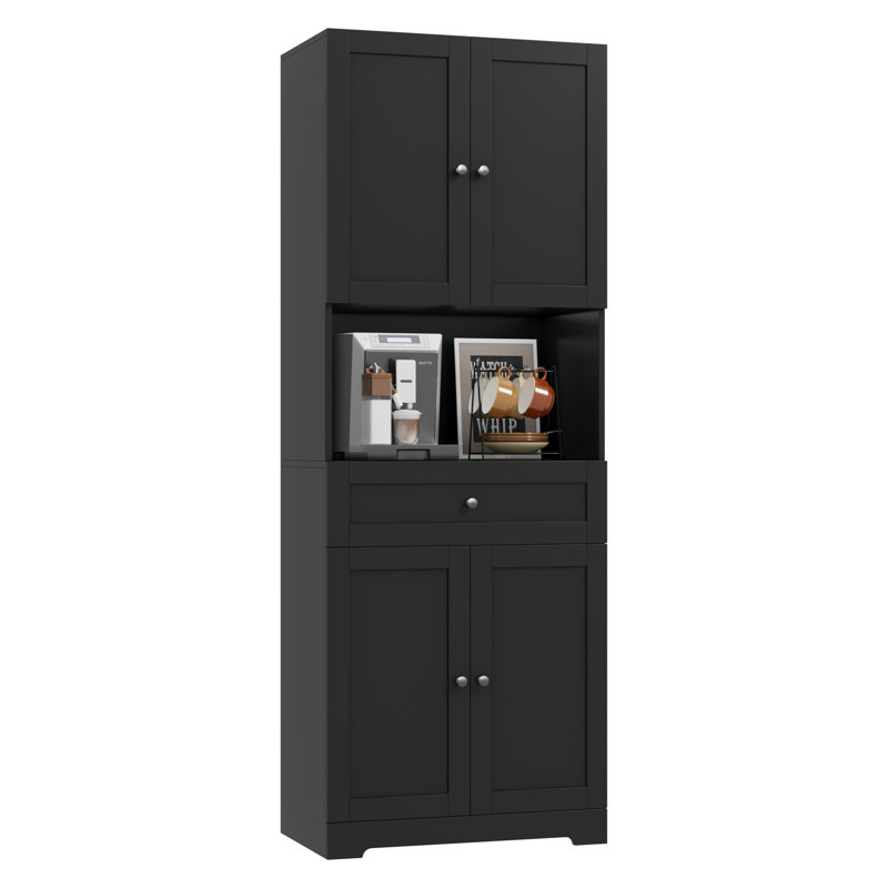 Annibelle 67.5'' Kitchen Pantry, Black