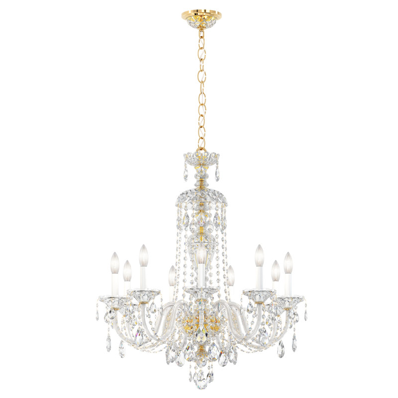 7 - Light Chandelier, Silver / Spectra Crystal Clear