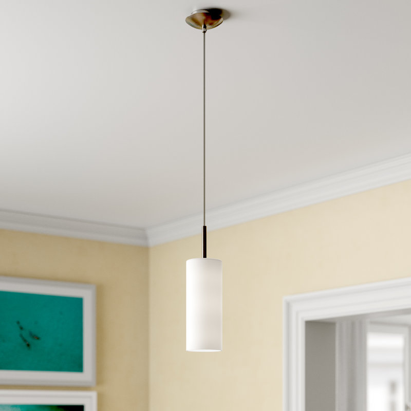 Ardilla 1 - Light Satin Nickel Cylinder Pendant