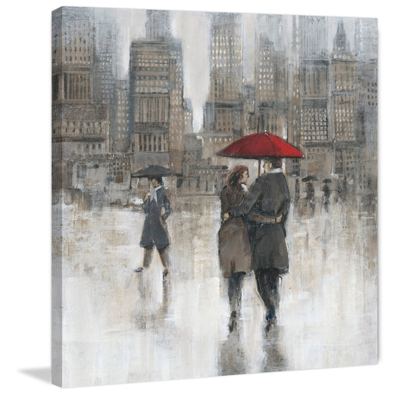 "City Rain", reproduction sur toile tendue, H 24 po x l 24 po x P 1,5 po