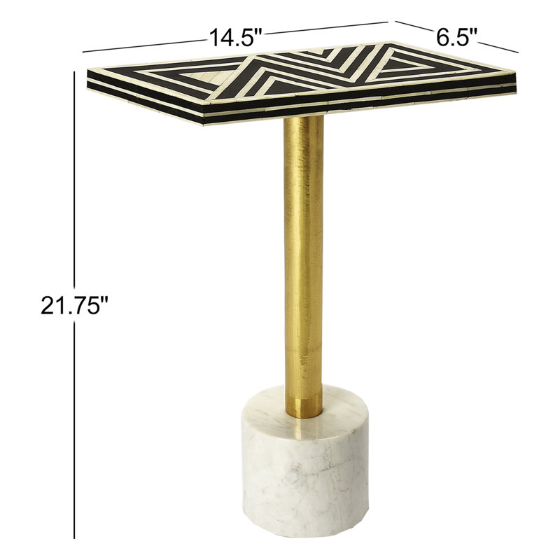 Draper Bone Inlay Side Table