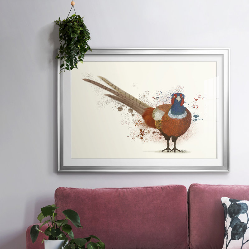 " Pheasant Splash 7 ", Silver, 27" H x 39" W x 1.5" D