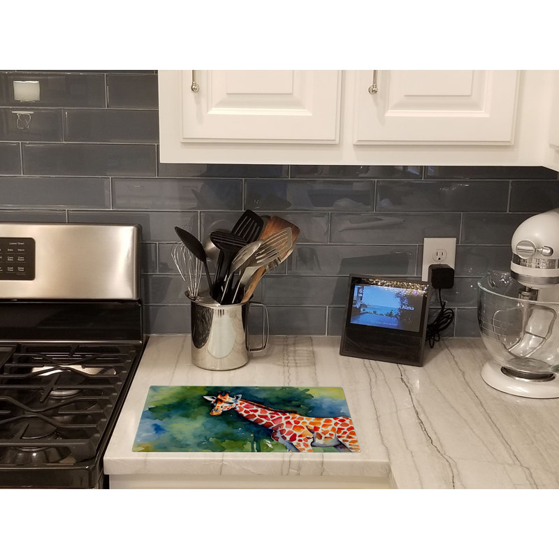 Giraffe Glass Cutting Board Large