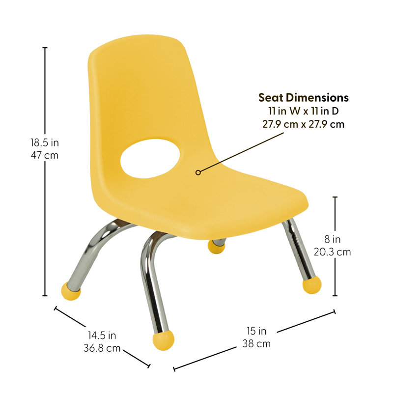 Chaise empilable 8 "avec glissières à billes, paquet de 6, 8"