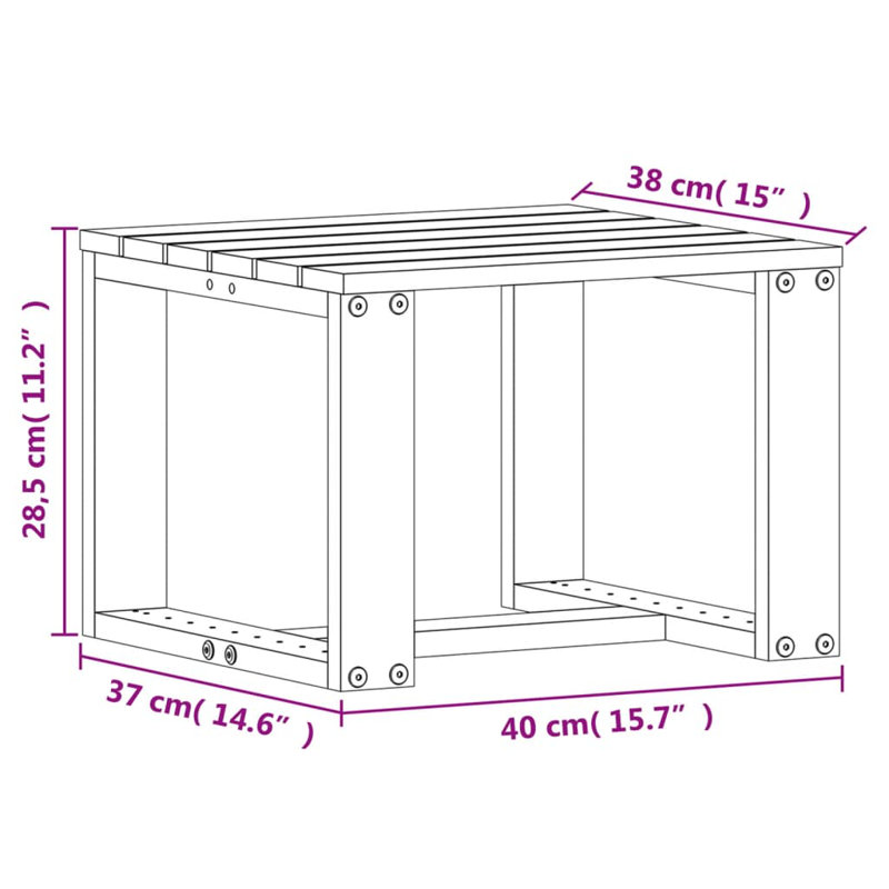 Fia 2 - Person Wood Patio Dining Set with Square Table