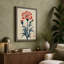 Carnation in Red Botanical - Wrapped Canvas-205798780-205798782