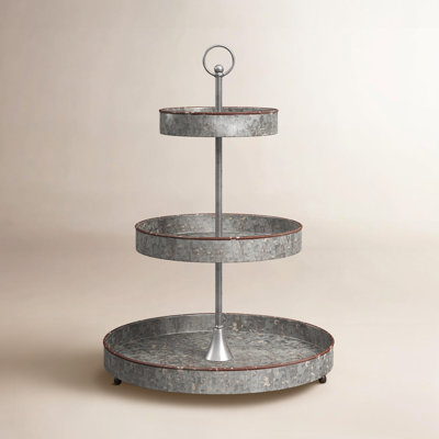 D17x23.5" Evelyn 3-Tiered Food Stand