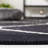 Rodgers Hand Woven Flat Weave Wool/Cotton Geometric Rug in Gray/Black-677882314