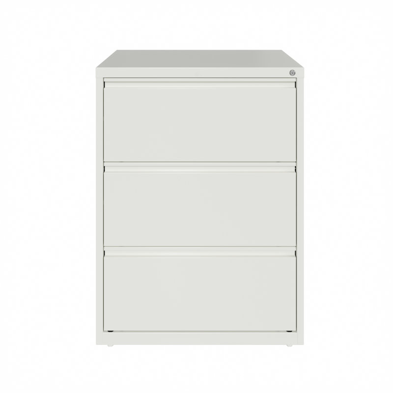30'' Wide 3 -Drawer Steel File Cabinet, White