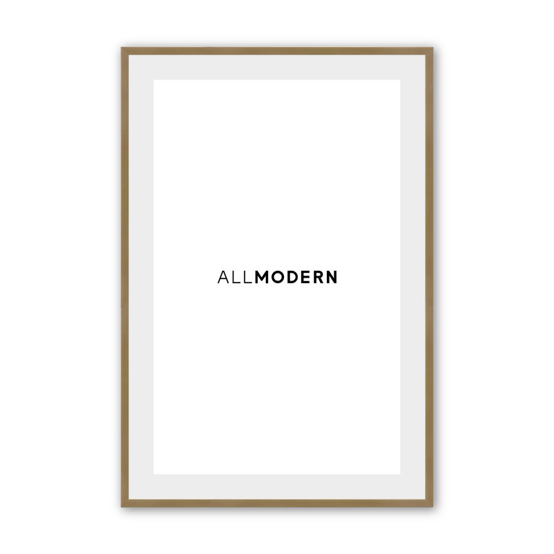 Willin Solid Wood Picture Frame with Mat, 9.75" W x 11.75" H, Brushed Gold