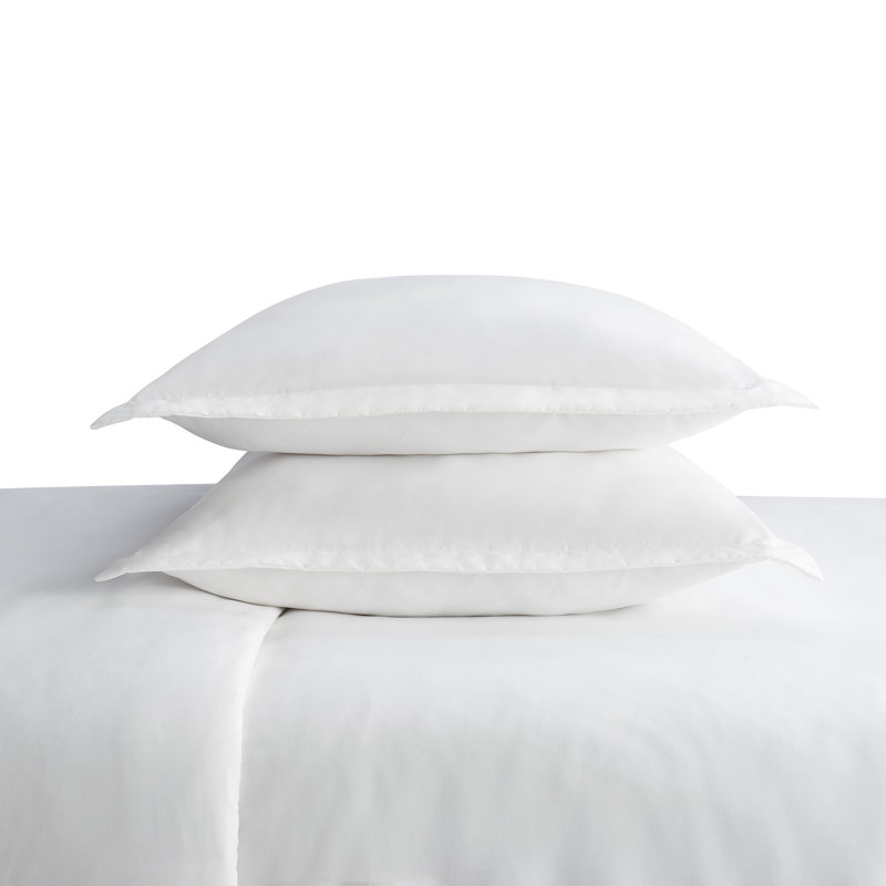 White Microfiber Queen Duvet Cover Set with Shams