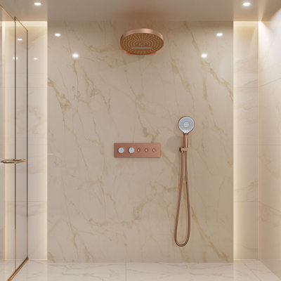 Thermostatic Complete Rainfall Shower System with Rough in-Valve