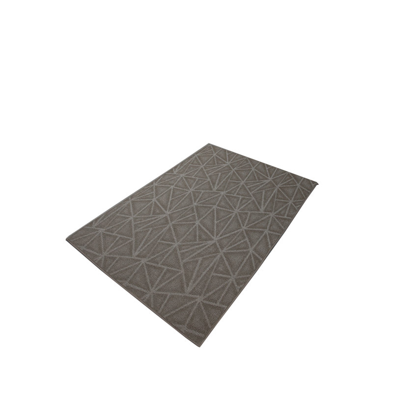 Bowersock Power Loom Nylon Gray Area Rug, Novelty 6'