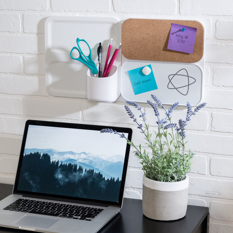 White Magnetic Dry Erase Doodle Board with Plastic Frame