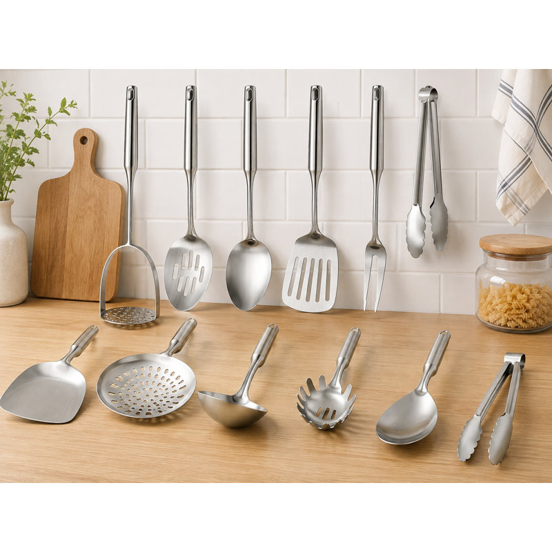 304 Stainless Steel Cooking Utensils Set, 12 Pcs