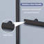 Porte de douche coulissante double en verre trempé sans cadre Yingze 44-48 po x 75 po, avec fermeture amortie et largeur ajustable, noir mat-131637436-131637437