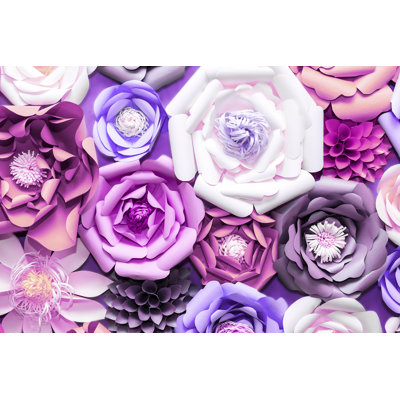 Colorful Paper Flowers - Wrapped Canvas Print