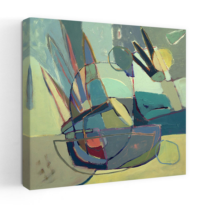 Three Easy Steps Abstract Contemporary Art, 18" H x 18" W