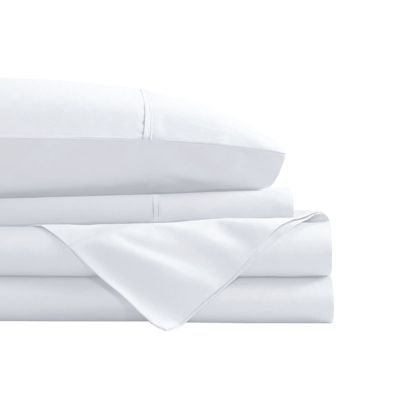 Ensemble de draps 4 pièces Swift Home Smart, Ensemble de draps pour grand lit, Blanc