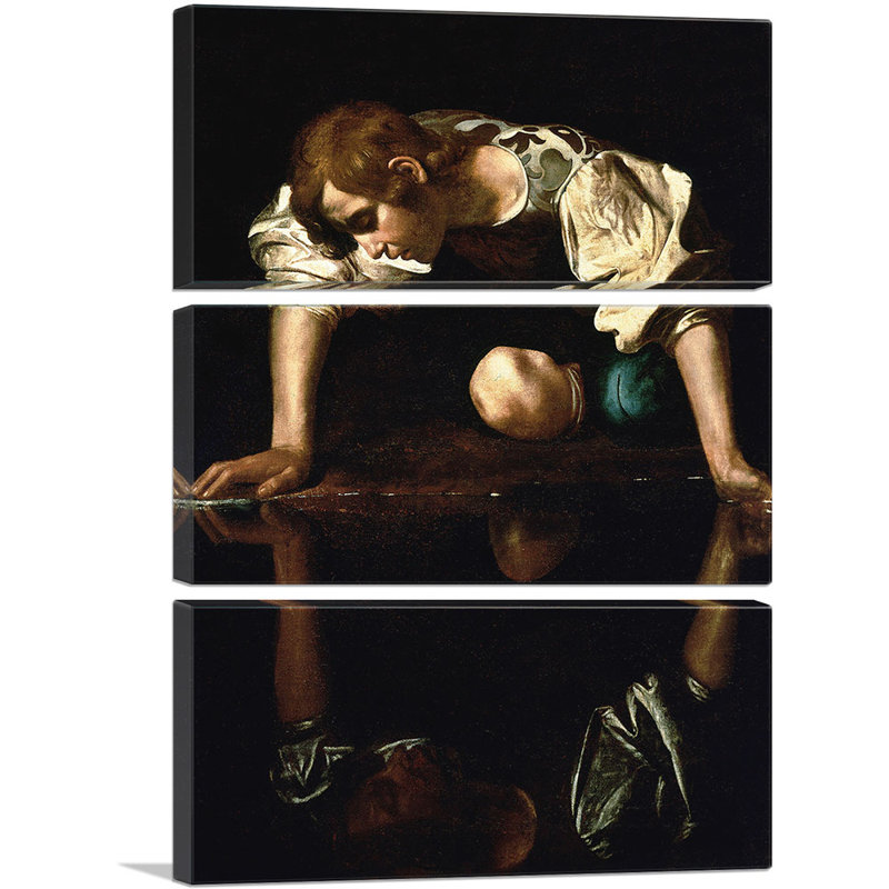 Narcisse 1599 - impression de 3 pièces, H 60 po x l 40 po x P 1,5 po