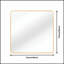 Miroir de salle de bain carré en métal avec cadre en métal, 30 po x 30 po, verre HD de haute qualité avec film incassable et installation facile