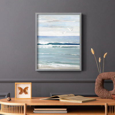 Seagull Bay I, reproduction encadrée - bois massif