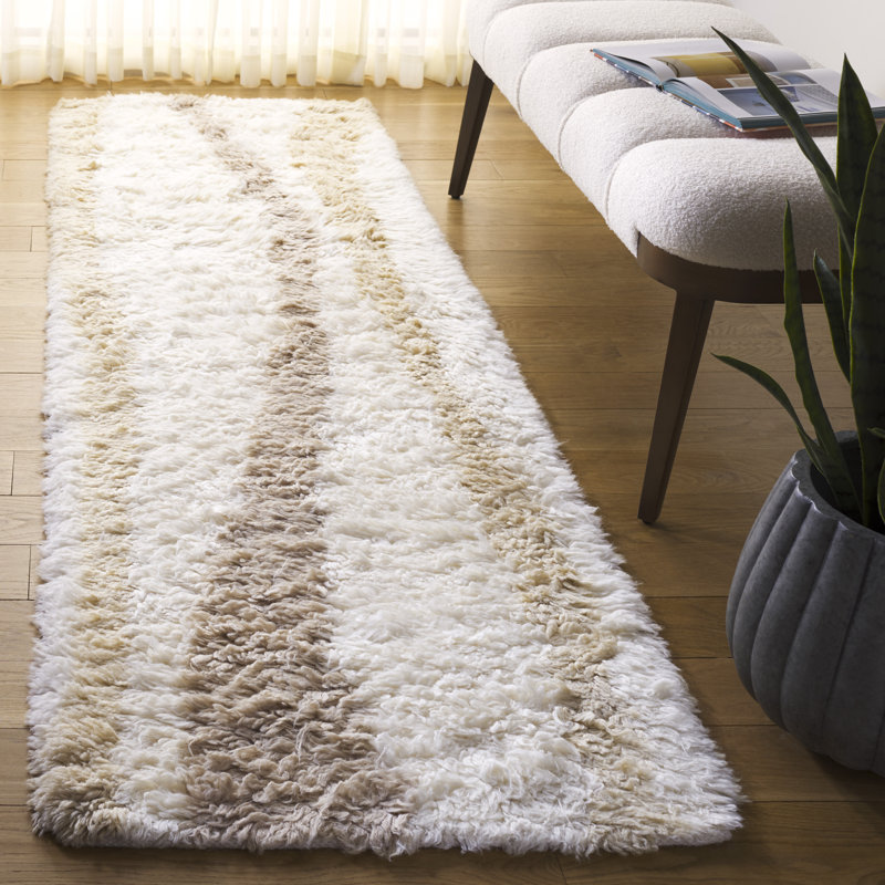 Tapis ivoire / beige Beare 469, Tapis de couloir 2 pi 3 po x 8 pi