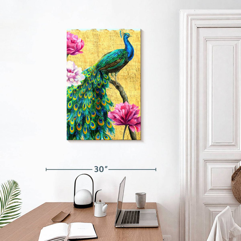 Brampt Peacock, 30" H x 20" W