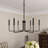 Domonque 6 - Light Dimmable Candle Style Modern Chandelier UL Certified