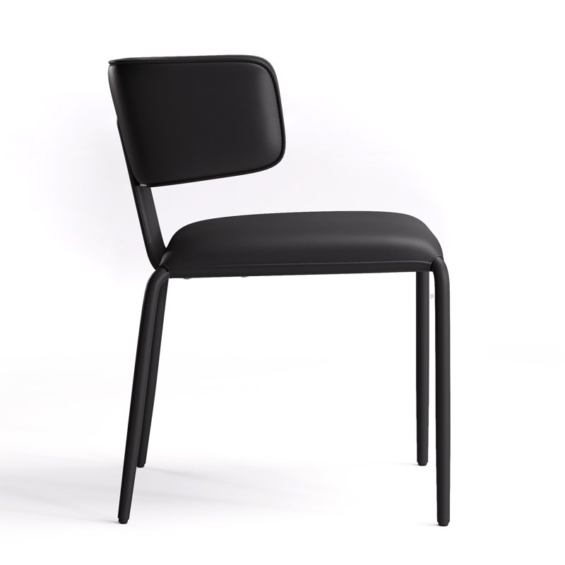 Plush Faux Leather Dining Chair With Padded Seat & Wingback Design - Modern Elegance For Office, Living Room And Kitchen